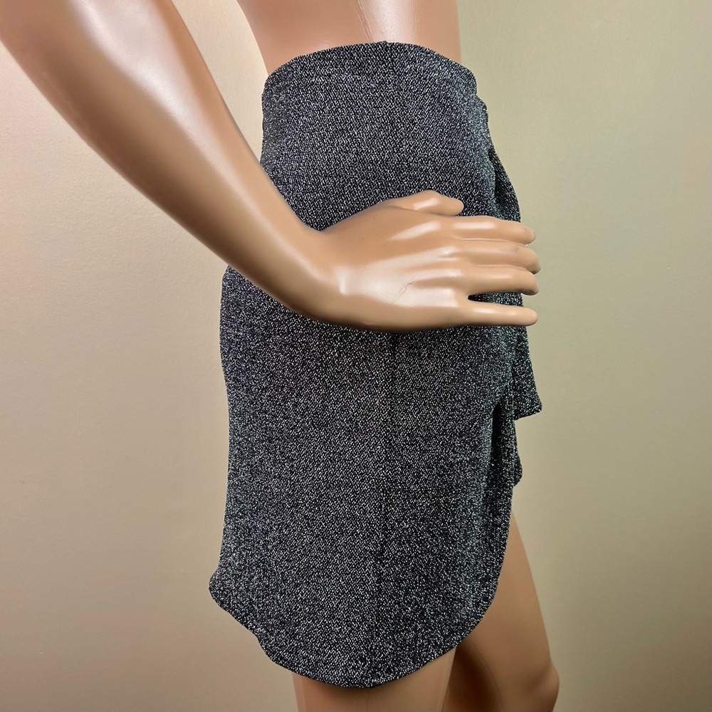 ISABEL MARANT ETOILE SILVER METALLIC MINI SKIRT - Picture 7 of 12
